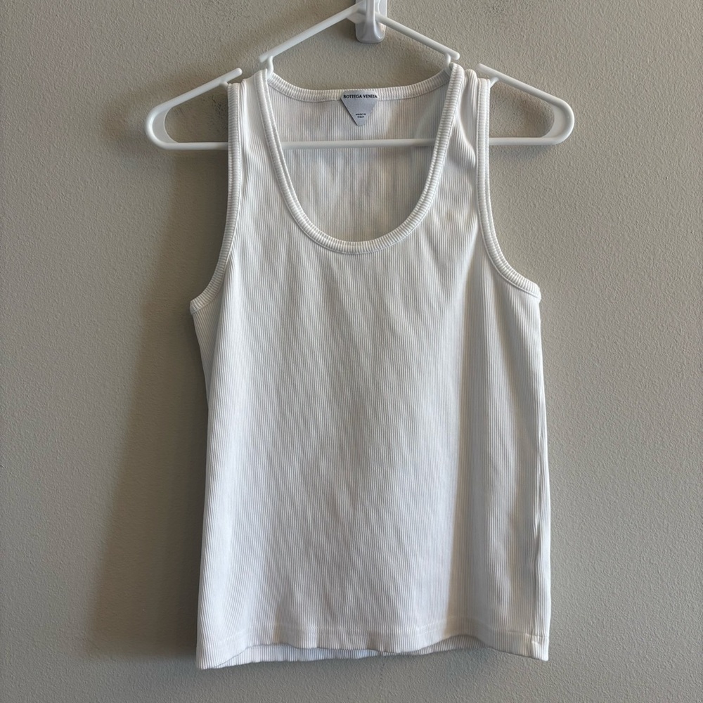 Bottega Veneta White Tank Top